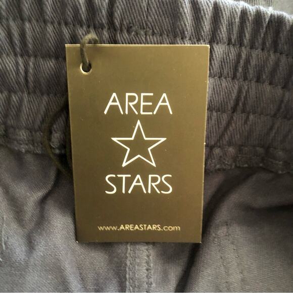 Area Stars NWT Women’s Navy Blue Ali Cropped Drawstring Cut Hem Pants Large - Picture 7 of 16